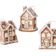 Lighted Gingerbread House Ornament