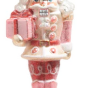 Glittered Pink Nutcracker Ornament