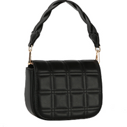 Checker Pattern Stitched Handbag