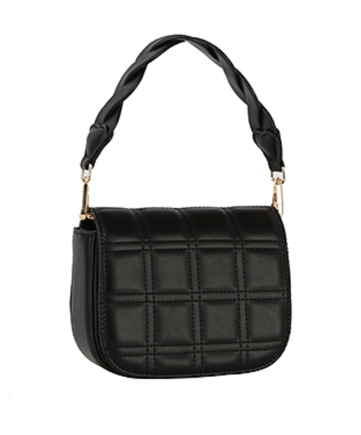 Checker Pattern Stitched Handbag