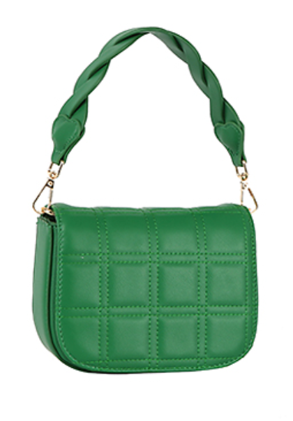 Checker Pattern Stitched Handbag