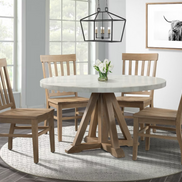 Dining Table Round Haywood w/ 4 Chairs