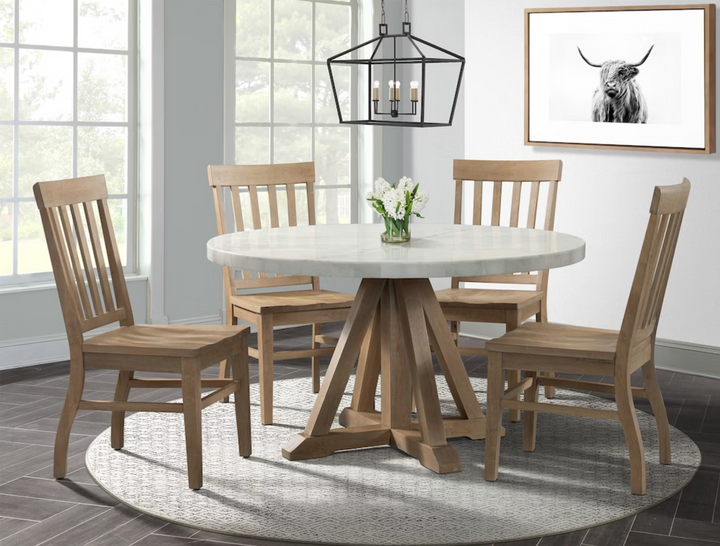 Dining Table Round Haywood w/ 4 Chairs