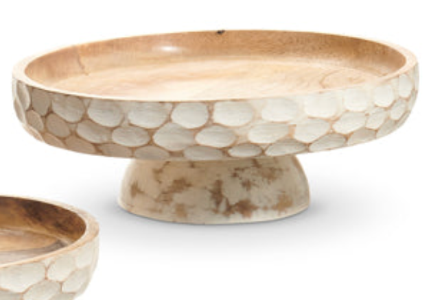 Whitewash Footed Bowl