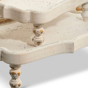 Distressed White Wood Trays