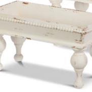 White Footed Tray