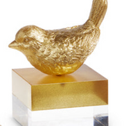 Gold Bird on Two Toned Block 5