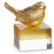 Gold Bird on Two Toned Block 5