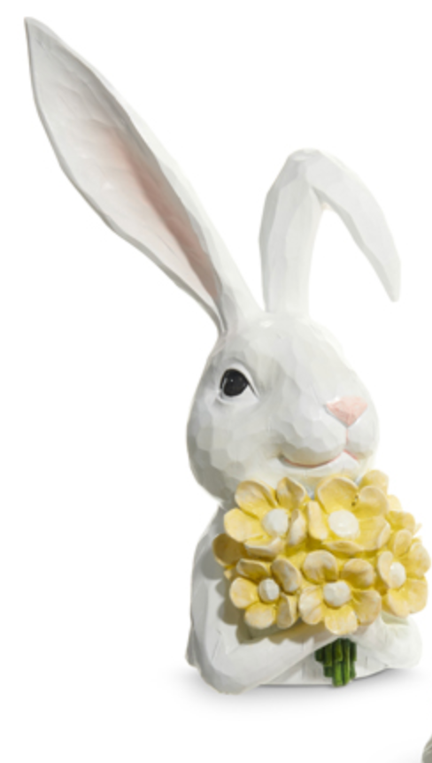 Bunny Bust with Flowers