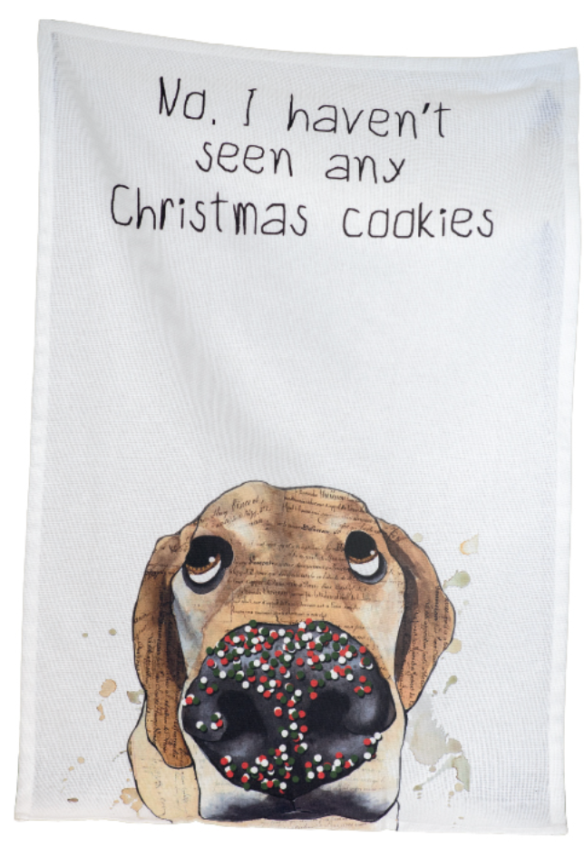 Christmas Treats Dogs Tea Towel