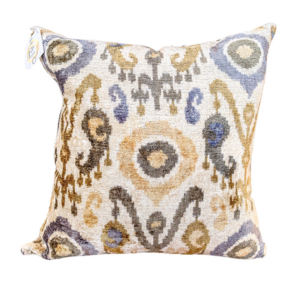 Velvet Multicolor Pattern Pillow DG