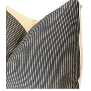 Stripe Pillow Black and Cream