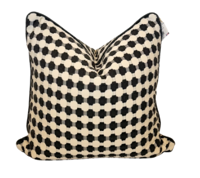Pillow Carley Gray & White Welt