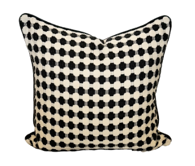 Pillow Carley Gray & White Welt