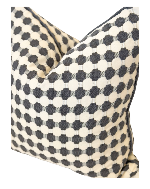 Pillow Carley Gray & White Welt