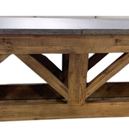 Marbela Console Table Brown/Blue Stone