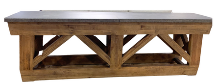 Marbela Console Table Brown/Blue Stone