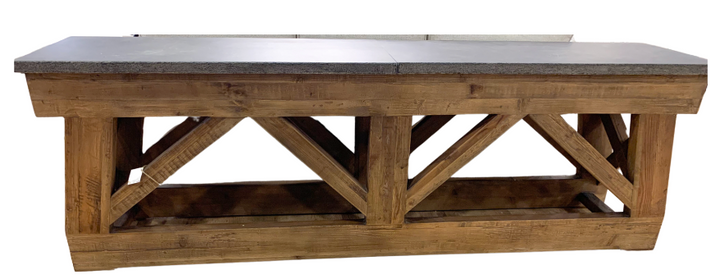 Marbella Console Table Brown/Blue Stone