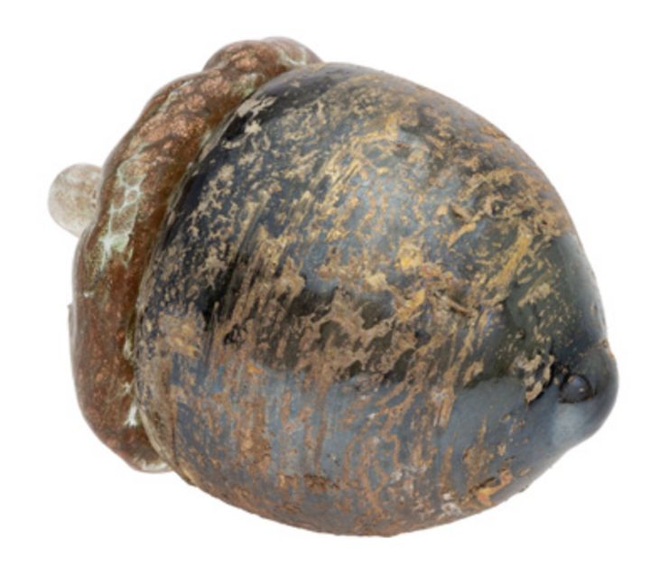 Umber Grain Glass Acorn