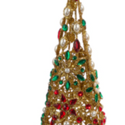 Pearl and Jeweled Trees with Gold Glitter