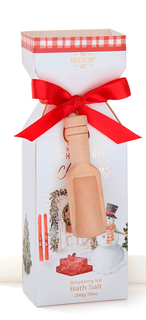 Christmas Memories Scented Bath Salts & Wooden Spoon