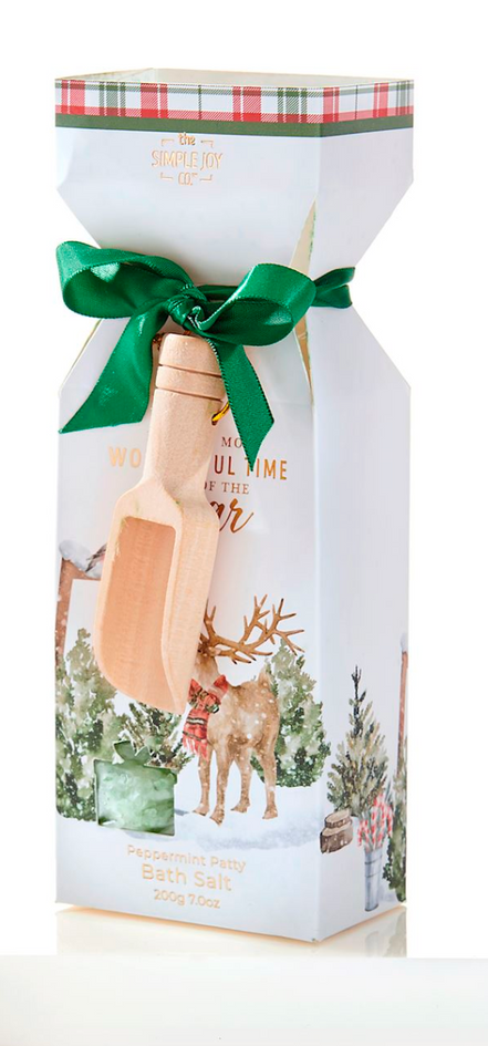 Christmas Memories Scented Bath Salts & Wooden Spoon