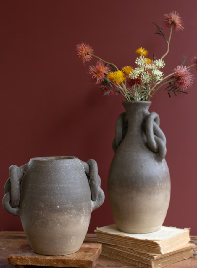 Knotted Handle Clay Ombre Vessels