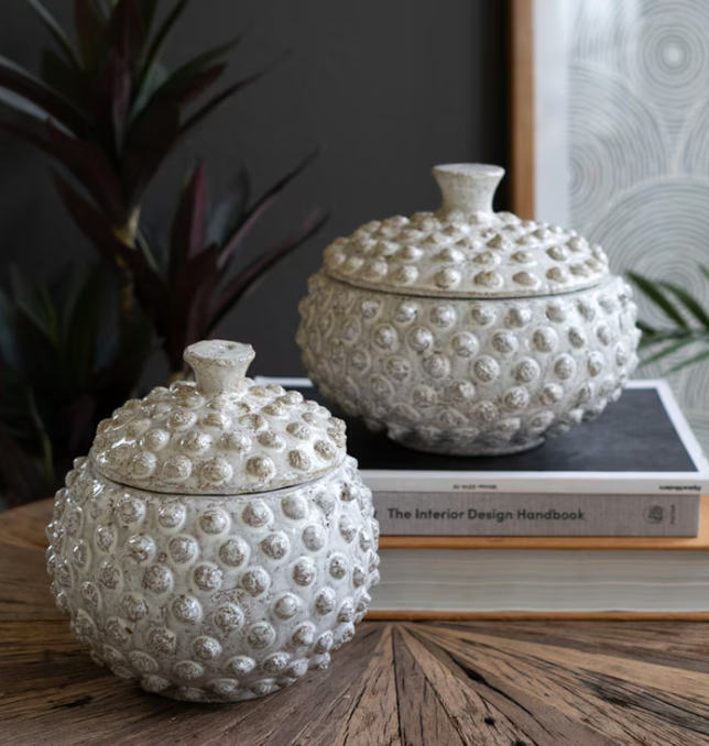 Wicker Wrapped Glass Canister