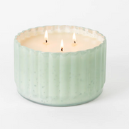 Sweet Grace Green Ribbed 3 Wick Candle