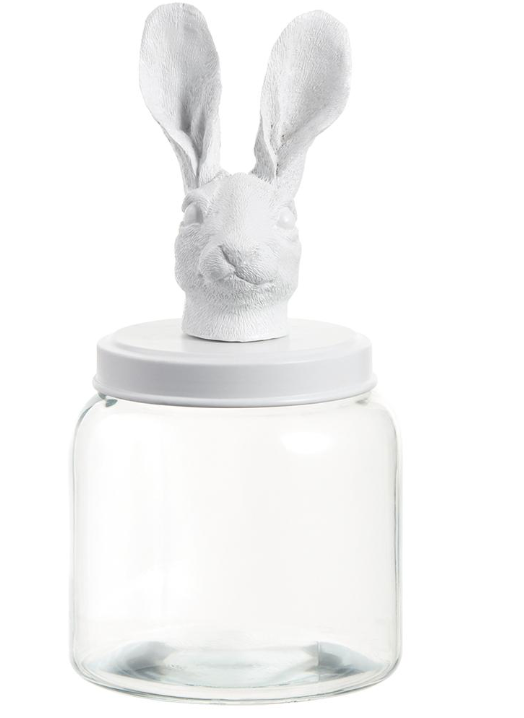 White Bunny Jars