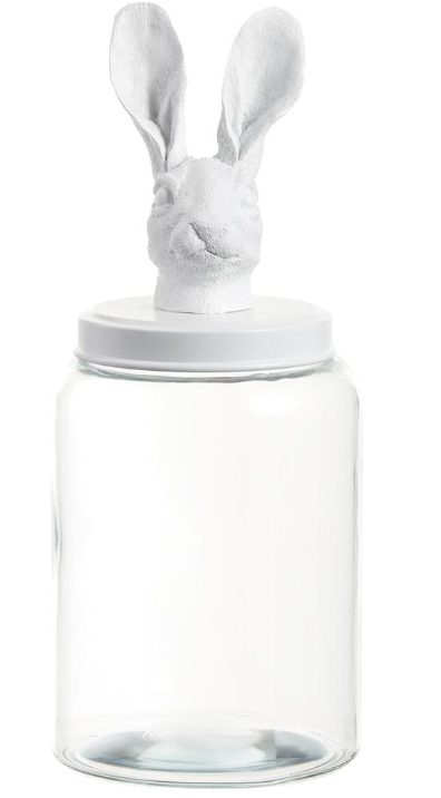 White Bunny Jars