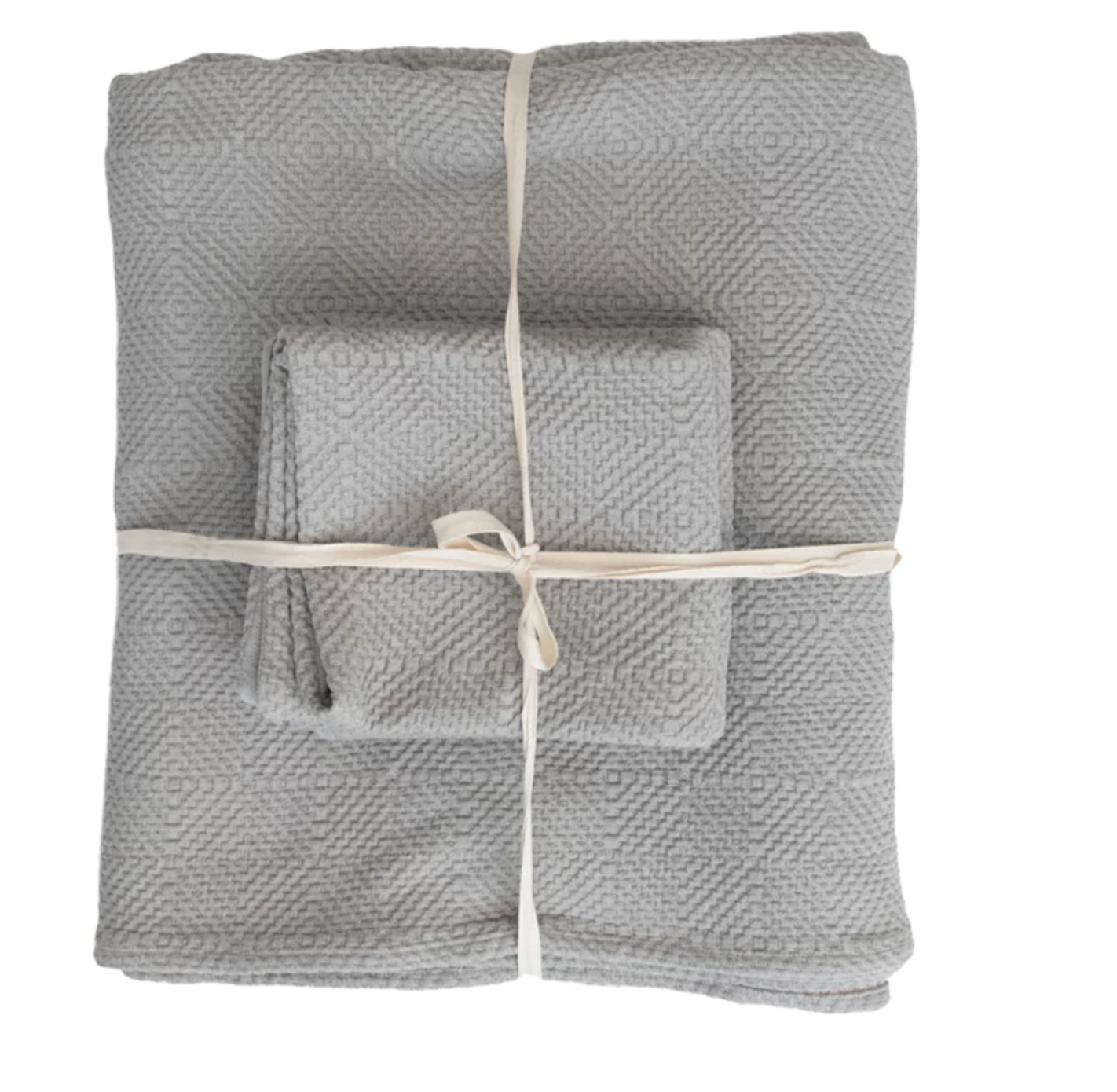 Woven Cotton Queen Bed Set