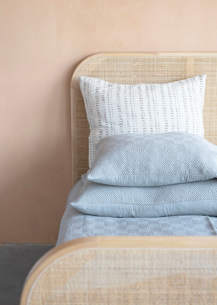 Woven Cotton Queen Bed Set