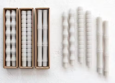 Grey Bamboo Shaped Candles
