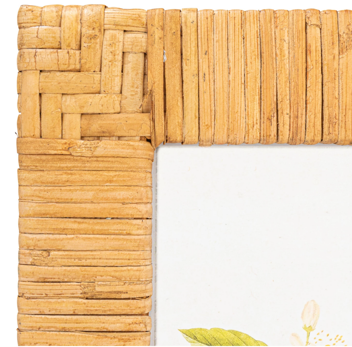 Hand-Woven Rattan Photo Frame