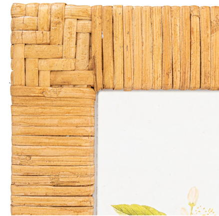 Hand-Woven Rattan Photo Frame