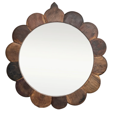 Vintage Scalloped Wall Mirror