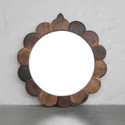Vintage Scalloped Wall Mirror