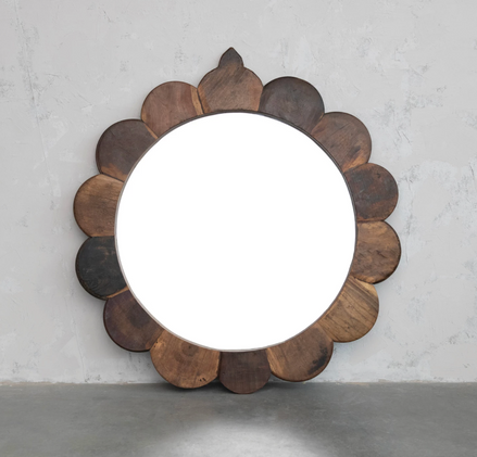 Vintage Scalloped Wall Mirror