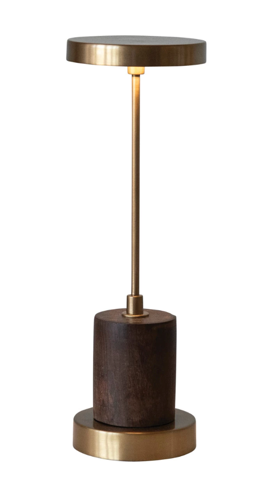 Antique Brass LED Table Lamp w/ Touch Sensor