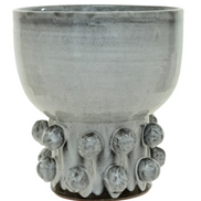 Terra-cotta Footed Vase w/ Raised Dots