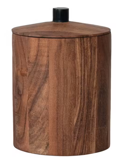 Acacia Wood Container w/ Lid