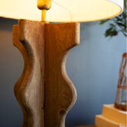 Wavy Mango Wood Table Lamp