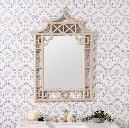 Natural Linen Wall Mirror