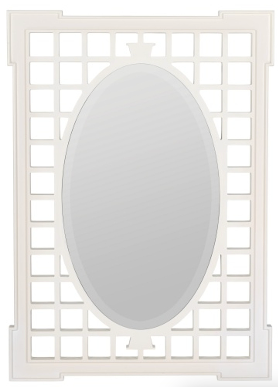 White Garden Mirror