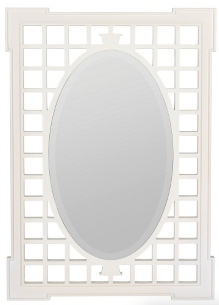 White Garden Mirror