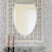White Garden Mirror