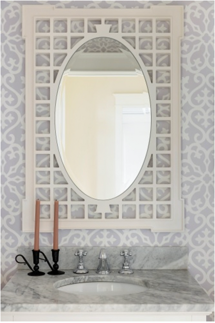 White Garden Mirror