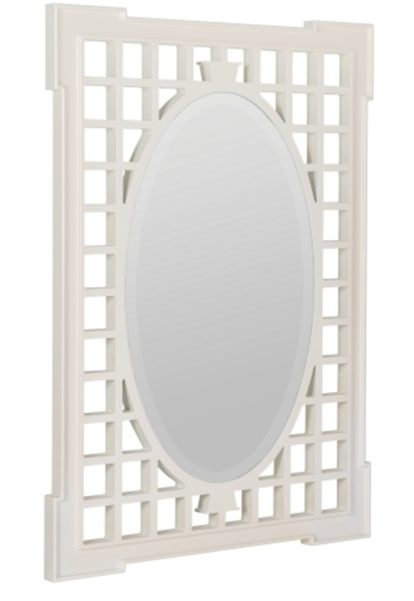 White Garden Mirror
