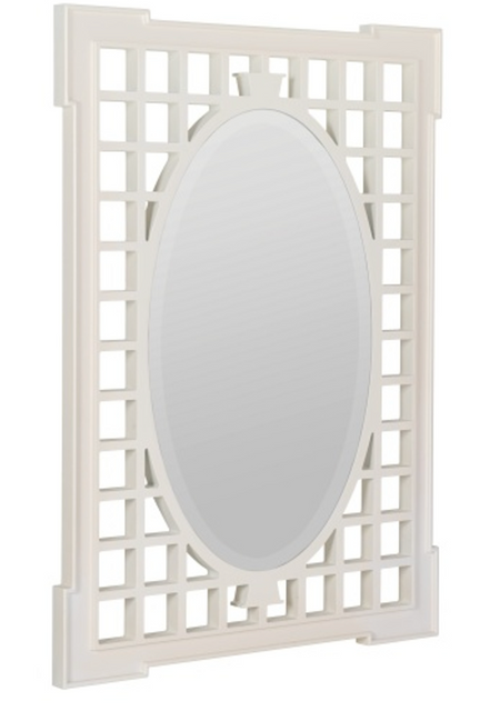 White Garden Mirror